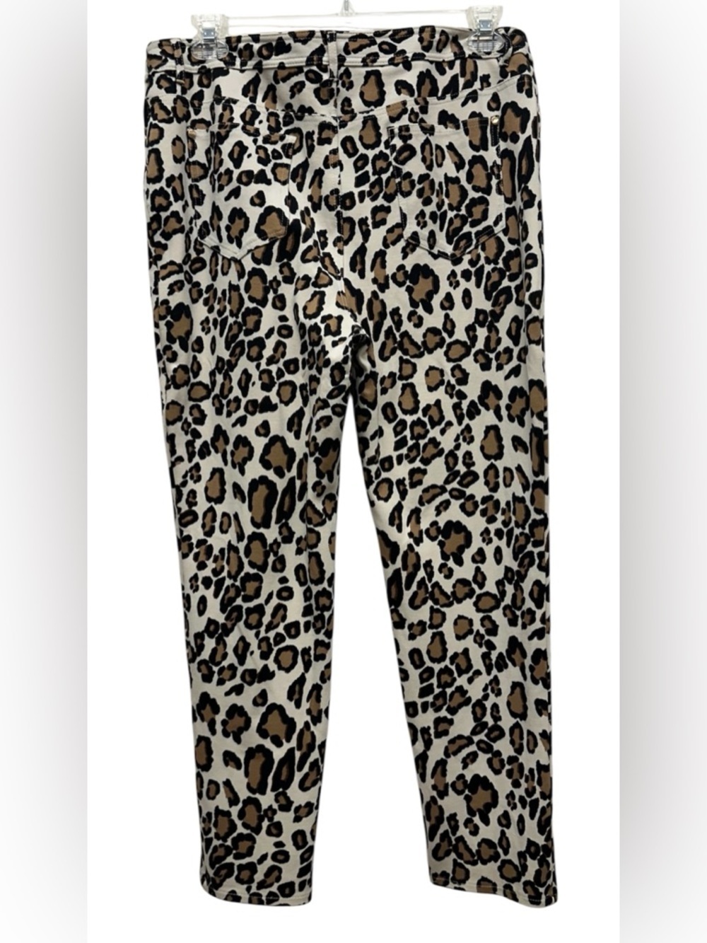 Chico's So Slimming Ponte Knit Tapered Ankle Pants. Leopard Print 2.5 L Women’s - Picture 3 of 7